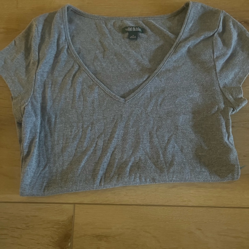 Wild Fable Gray V-Neck Tee
